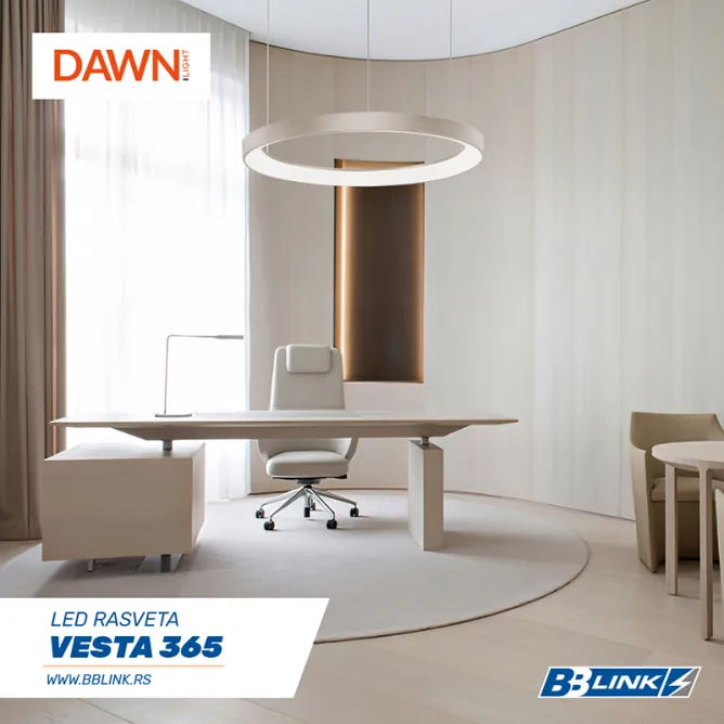 VESTA 365 VISILICA LED 60W 4000K BRUSENO ZLATO - Slika 3