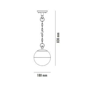 SVETILJKA JM-4822 VISILICA 1*E27 IP44 ANTRACIT