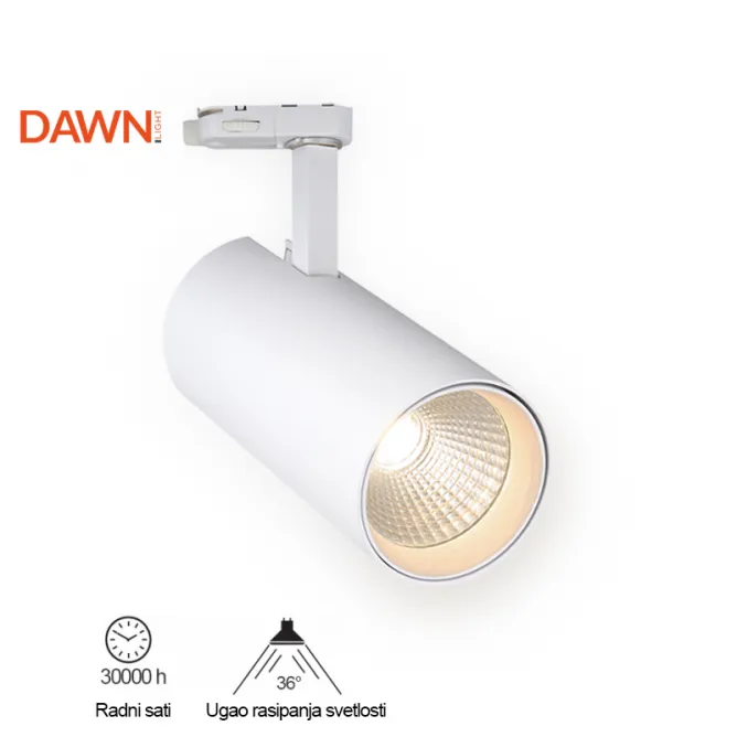 LED REF SINSKI JM-4070 30W 4000K 36° BELI TROFAZNI