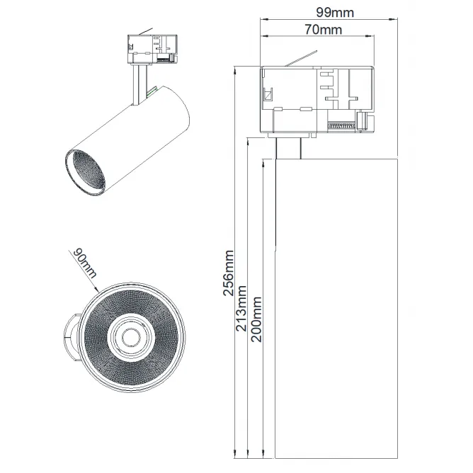 LED REF SINSKI JM-4070 30W 4000K 36° BELI TROFAZNI - Slika 2