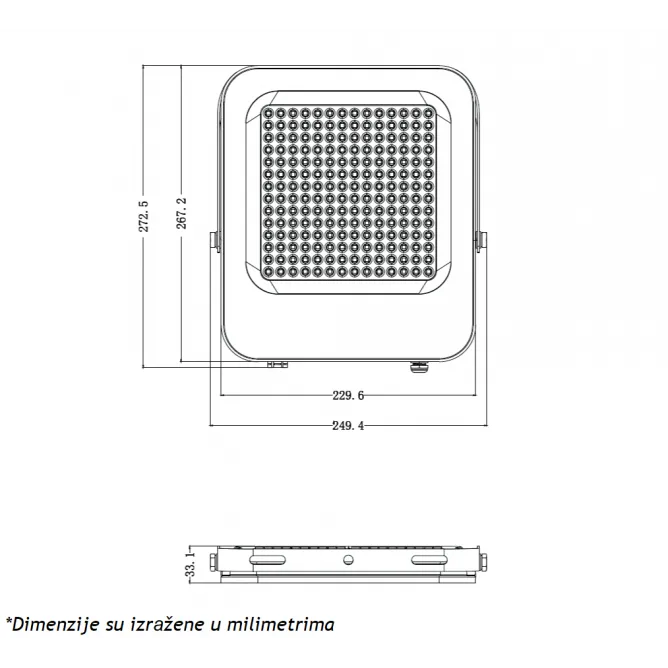 LED REFLEKTOR IK03 150 W 6500K - Slika 2