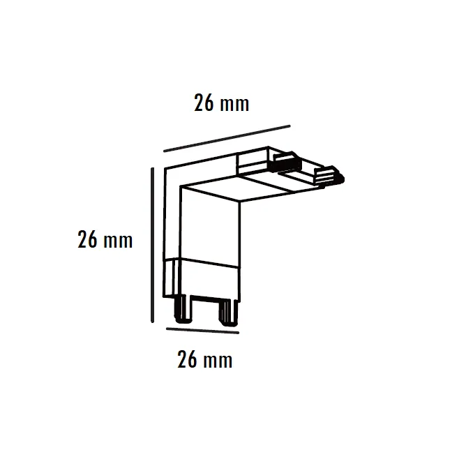 MAGNETIC SLIM KONEKTOR PLAFON-ZID BELI (26-A-LV) - Slika 2