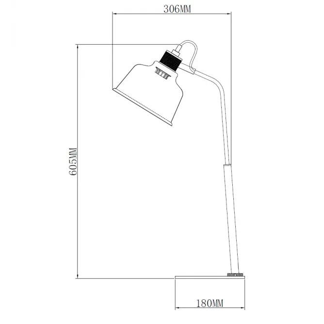 LUNA 219 STONA LAMPA 1*E27 CRNA/BAKAR
