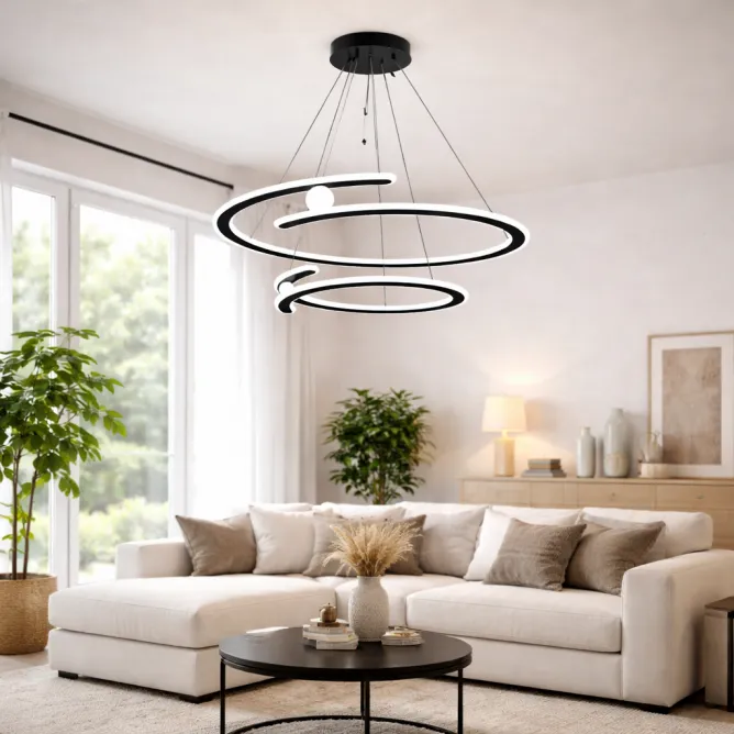 LUNA 263 LUSTER 105W 3000K CRNA - Slika 2