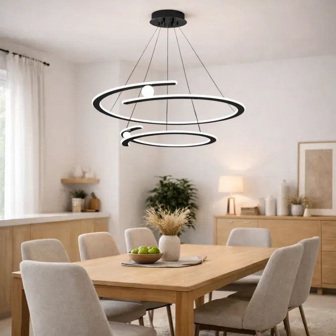 LUNA 263 LUSTER 105W 3000K CRNA - Slika 4