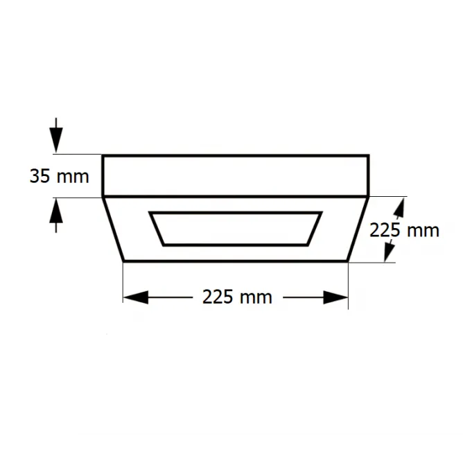 LED PANEL N/Z KNS5-18W 4000K CRNI - Slika 2