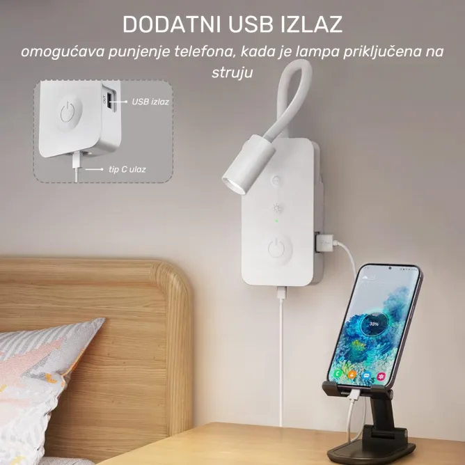 LED ZIDNA SVETILJKA ELY00X-1 BELA - Slika 6