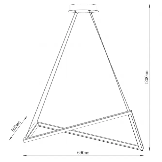 SOLEA 43 LUSTER 40W 3000/4000/6000K CRNA DIM - Slika 3