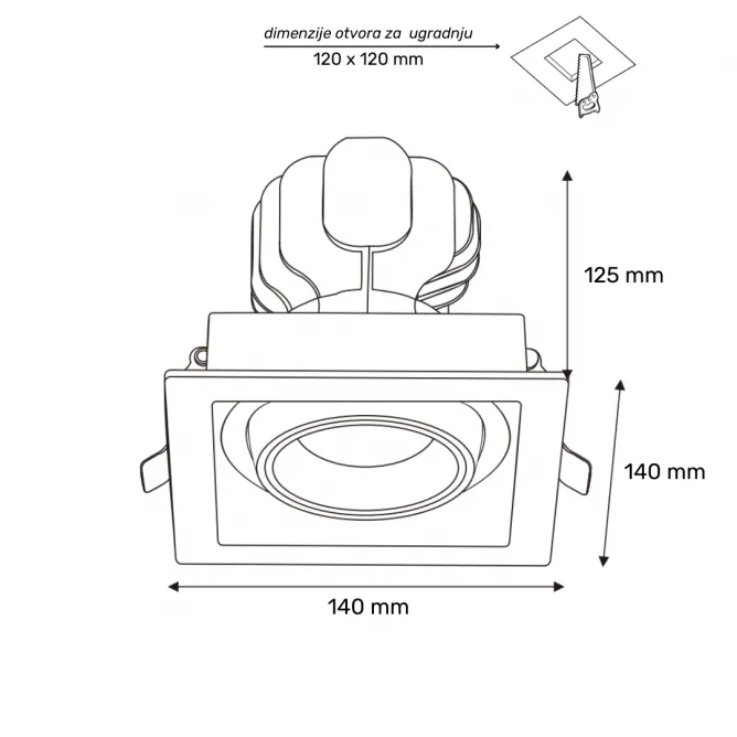DAWN LED SVETILJKA DYF-01 25W 4000K BELA - Slika 3