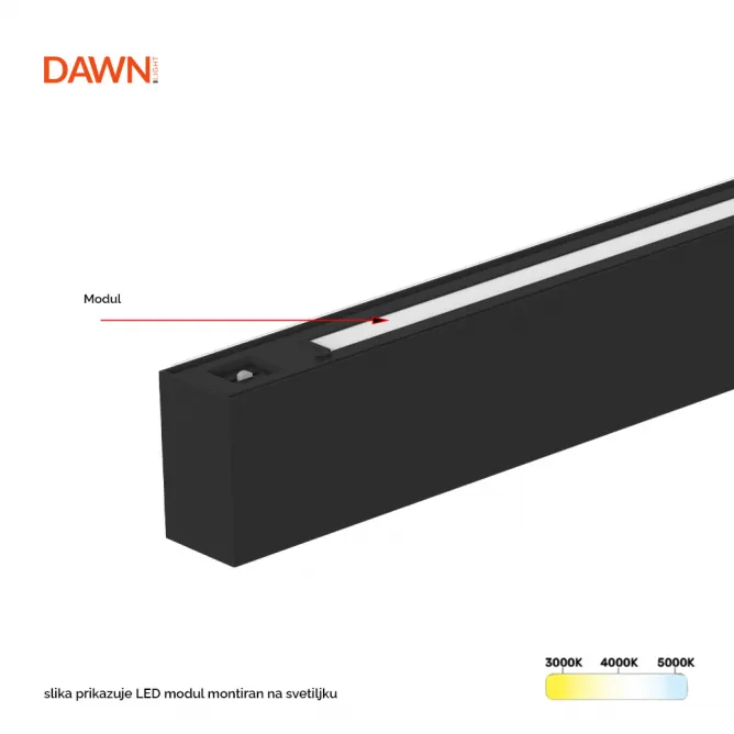 DAWN LED MODUL LT-T-020 1,5M CCT CRNA - Slika 2