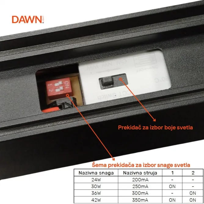DAWN LED SVETILJKA LL40120 20/30/40W CCT BELA 1,2 met - Slika 2