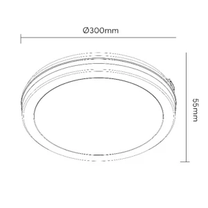LED PLAFONJERA MONA-300-30W 3000/4000/6500K IP65 DRVO