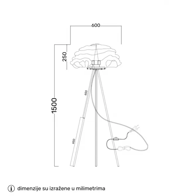 REGINA 8 PODNA LAMPA 2*E14 - Slika 3