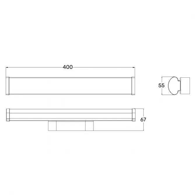 VESTA 689 ZIDNA LAMPA 8W 4000K CRNA - Slika 3