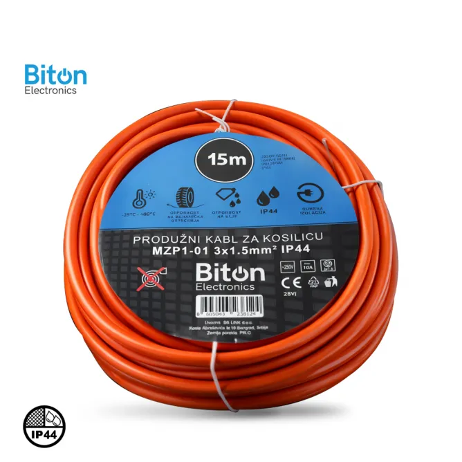 PRODUZNI KABL ZA KOSILICU 15M MZP1-01 3x1.5mm IP44