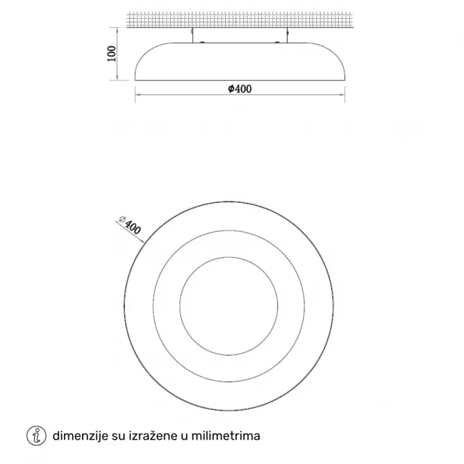 SOLEA 72 PLAFONSKA SVETILJKA 24W CCT CAPPUCCINO - Slika 3