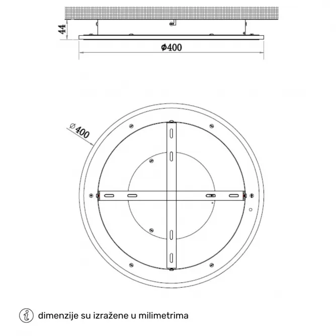 SOLEA 73 PLAFONSKA SVETILJKA 30W CCT BELA - Slika 3