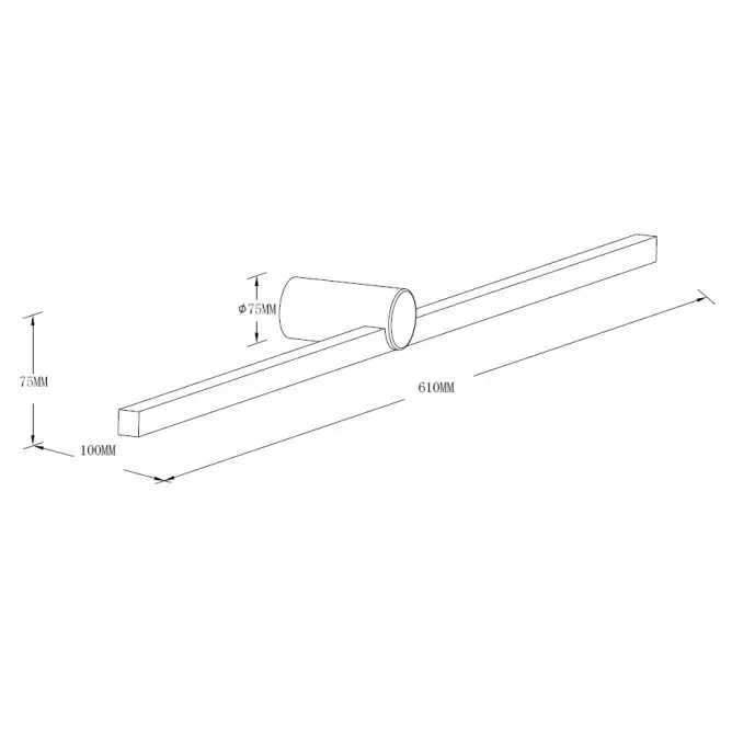 DAWN LED SVETILJKA 1118 ZIDNA 12W 3000K IP54 CRNA - Slika 3