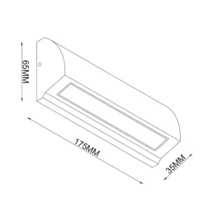 LED SVETILJKA PL-6217 ZIDNA 6W 4000K IP54 CRNA