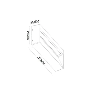 LED SVETILJKA PL-269 ZIDNA 5W 4000K IP54 ANTRACIT