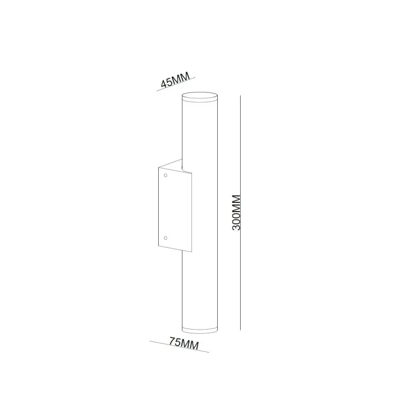 LED SVETILJKA PL-2018-03 ZIDNA 6W 4000K IP65 ANTRACIT