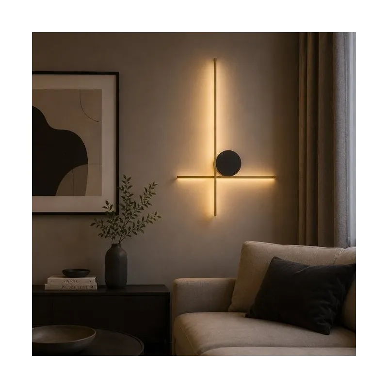 SOLEA 143 ZIDNA LAMPA 12W 3000K CRNA/ZLATO - Slika 2