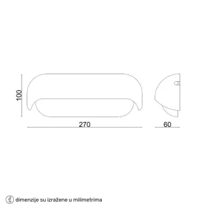LED SVETILJKA PL-2283 ZIDNA 12W 3000K IP54 SIVA