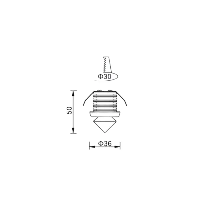 LED ROZETNA L0835-4 2W 3000K - Slika 2