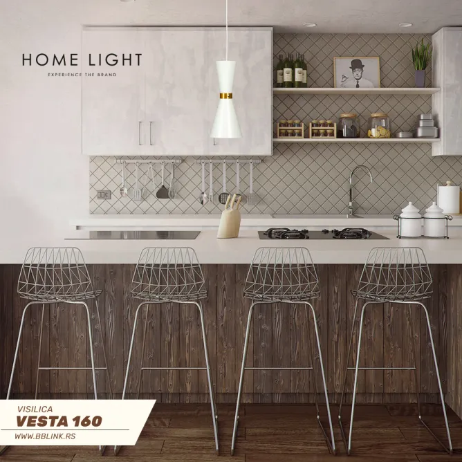 VESTA 160 VISILICA 1*E27 WHITE/GOLD - Slika 2