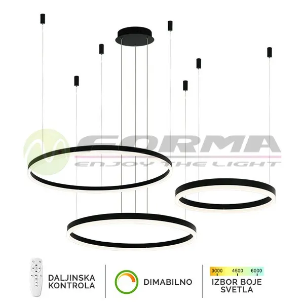 LED viseća lampa F2047-130C BK - Slika 3