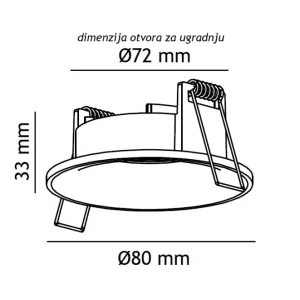 DAWN ROZETNA JM-050 1*GU10 CRNA