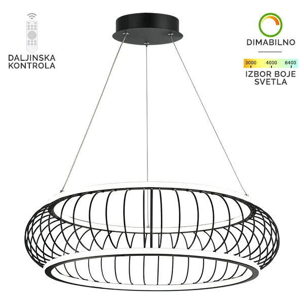 LED viseća lampa F2074-40V BK - Slika 4