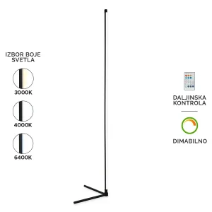 LED podna lampa F2078-12F BK