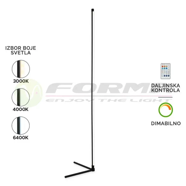 LED podna lampa F2078-12F BK - Slika 5