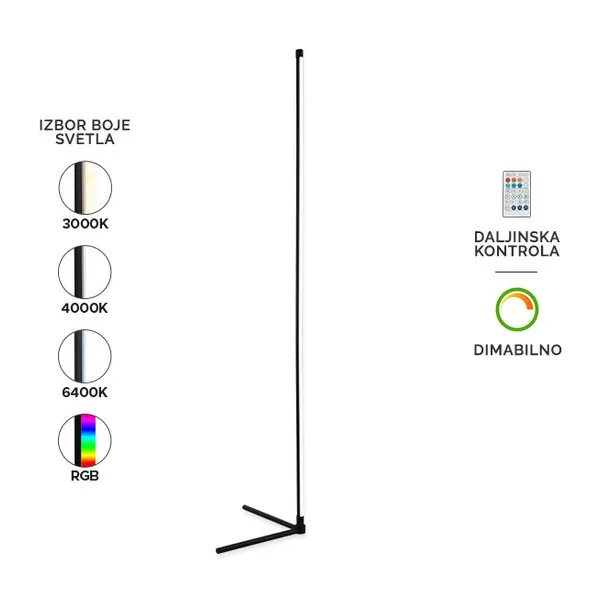 LED podna lampa F2078-12F BK - Slika 6