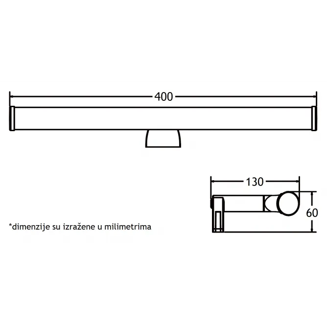 VESTA 237 ZIDNA LAMPA 6W 4000K HROM - Slika 2