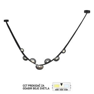 LED viseća lampa FK2015-17V BK