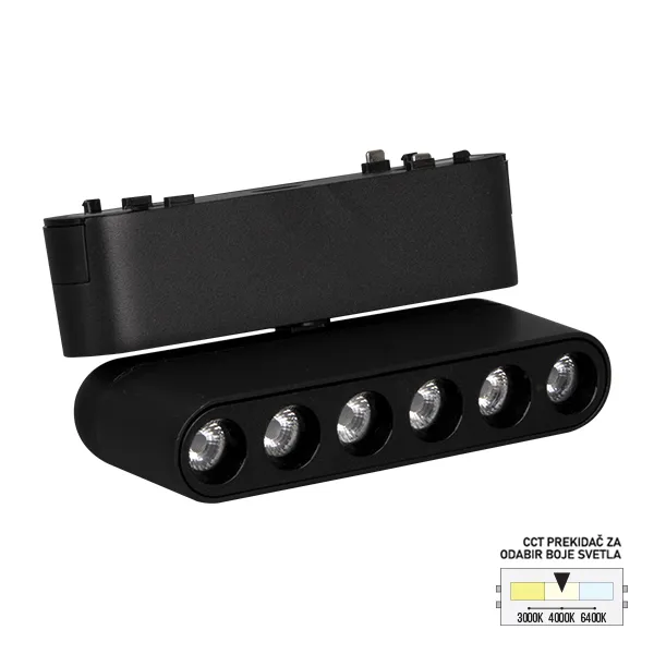 LED magnetna svetiljka CCT ULTRA SLIM FMS2101-6 BK