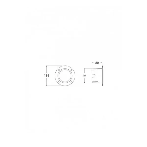 Zidna ugradna lampa LETI 100-ROUND-EL WH - Slika 3