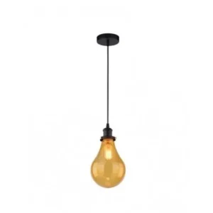 RUSTIK 118 VISILICA 1*E27 BLACK/YELLOW GLASS