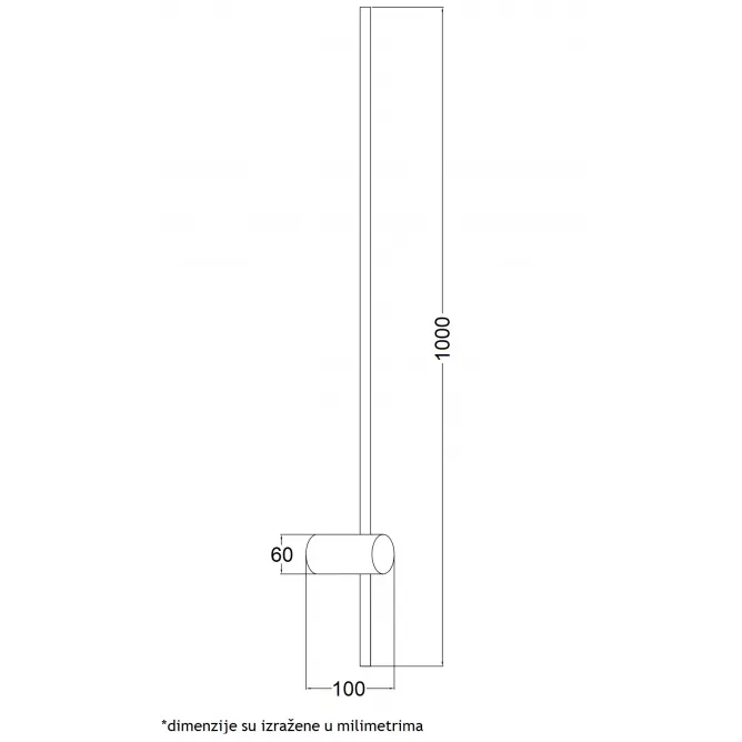 VESTA 362 ZIDNA LAMPA 14W 3000K CRNA - Slika 2