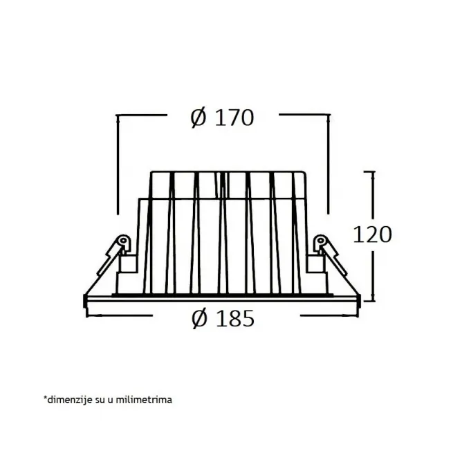 LED UGRADNA SVETILJKA 514001-6 30W 4000K IP65 - Slika 2