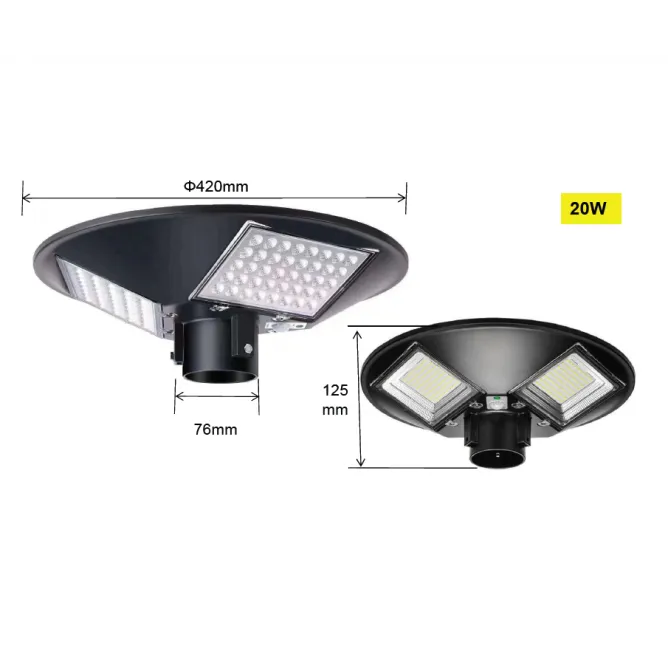 LED ULICNA SOLARNA SVETILJKA E05 20W 4000K - Slika 6