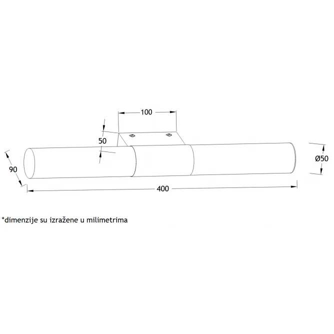 VESTA 146 ZIDNA LAMPA LED 8W 4200K - Slika 3