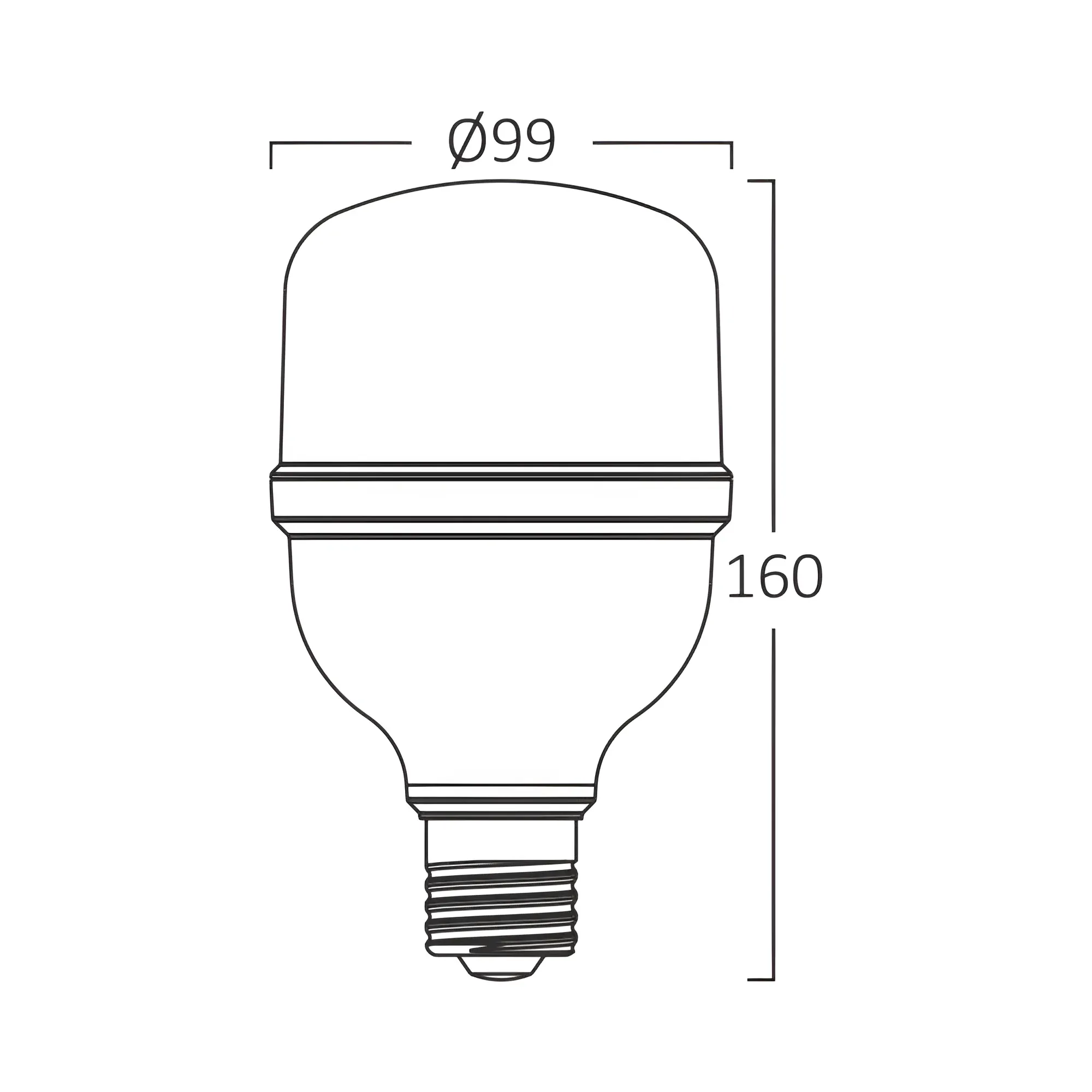 LED SIJALICA T T100 30W E27 3000K - Slika 3