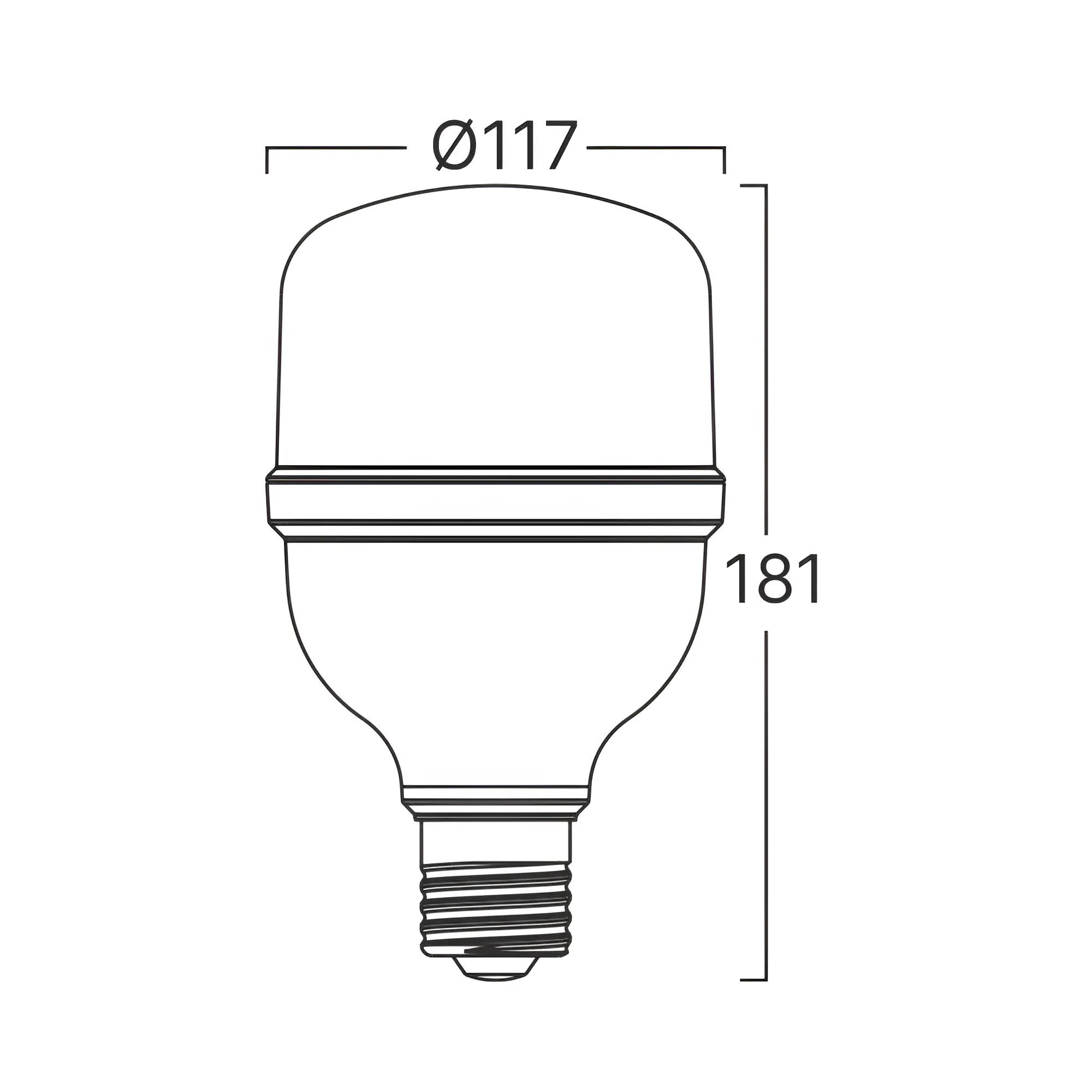 LED SIJALICA T T120 40W E27 4000K - Slika 3