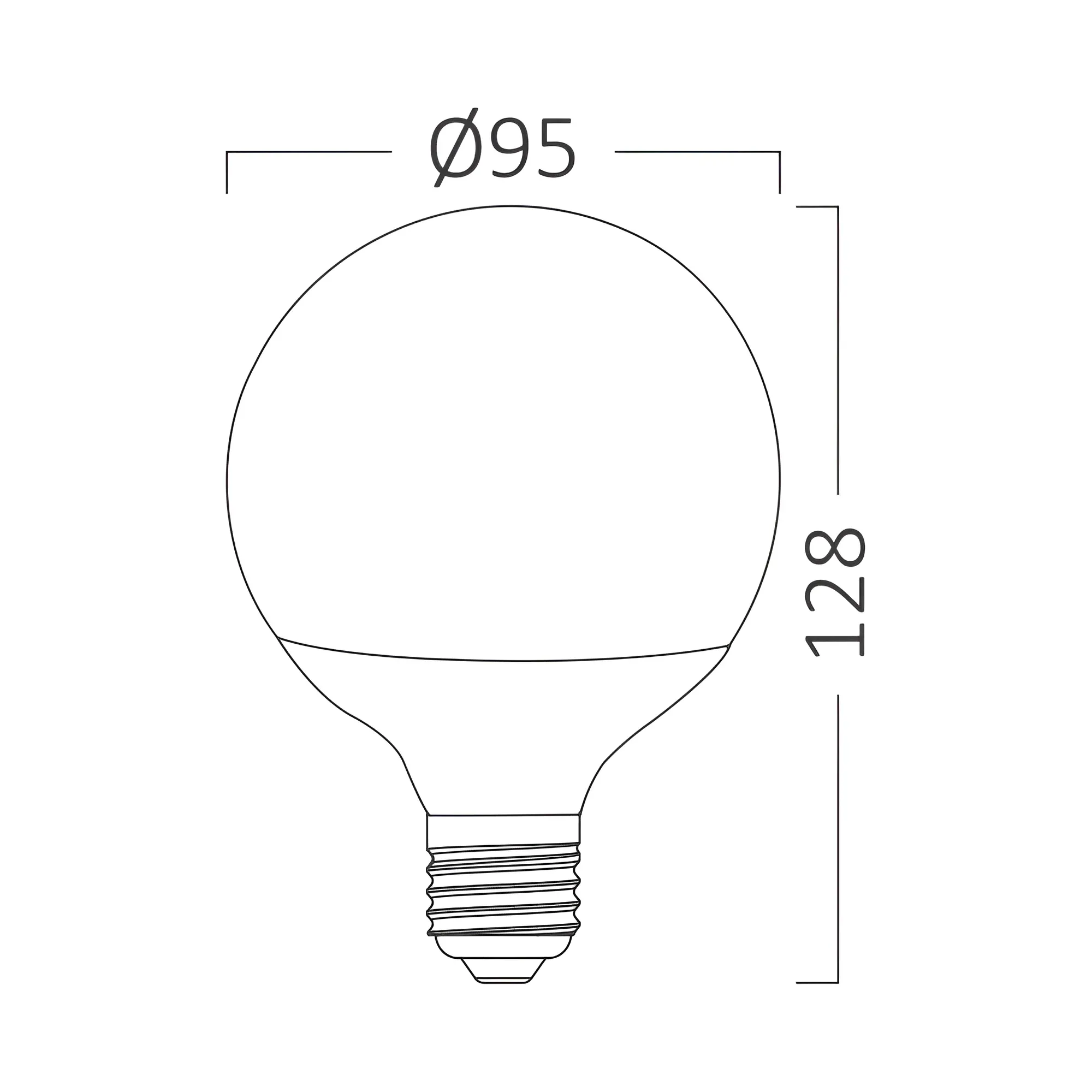 LED SIJALICA KUGLA G95 14W E27 3000K - Slika 3