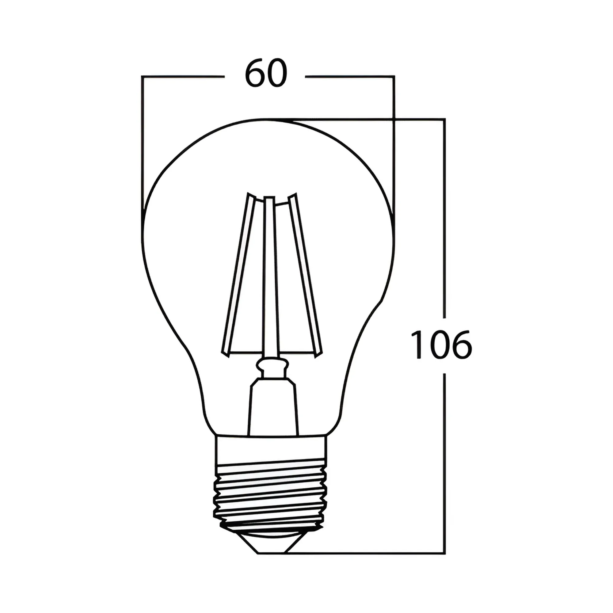 DIMABILNA LED FILAMENT SIJALICA A60 8W E27 PROVIDNA 3000K - Slika 3