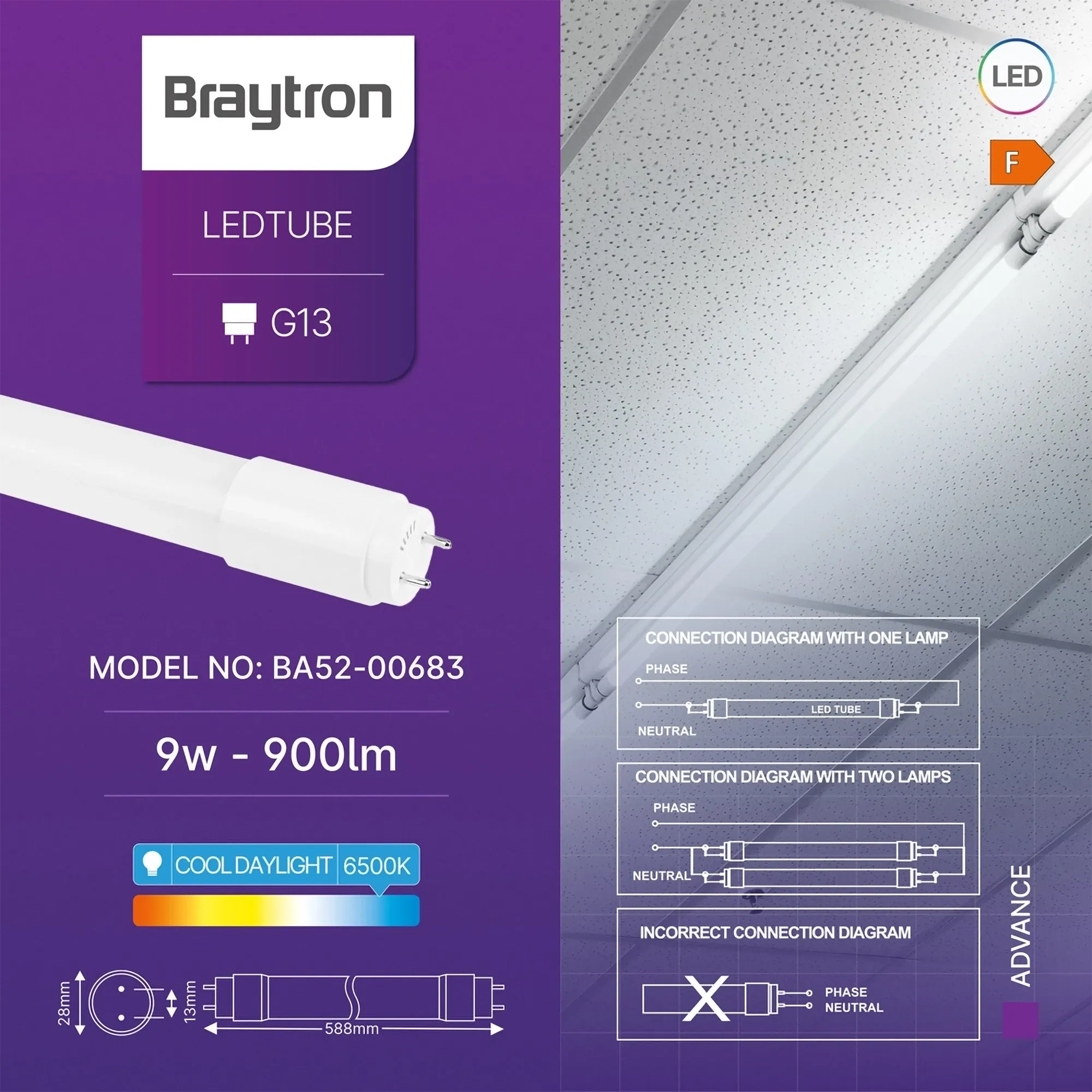 LED CEV T8 9W 60CM DVOSTRANA 6500K - Slika 3