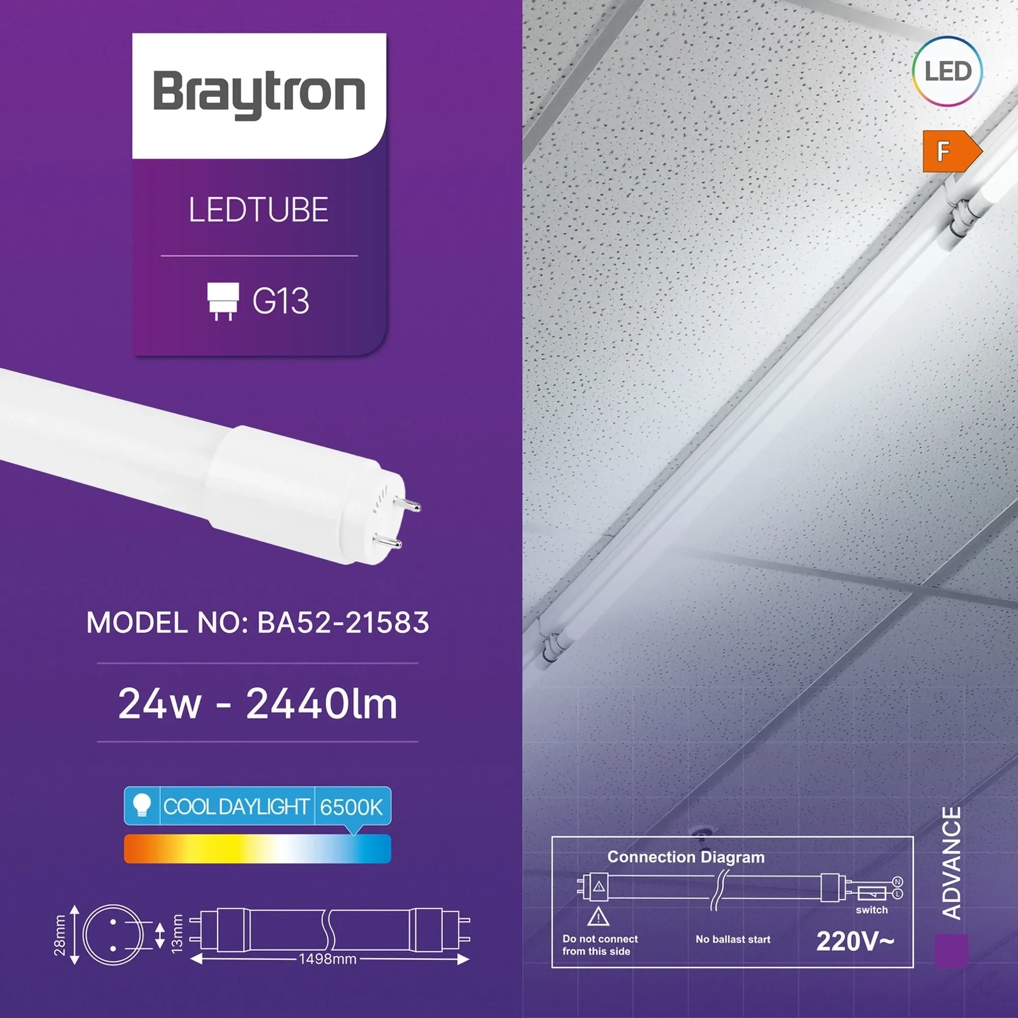LED CEV T8 24W 150CM JEDNOSTRANA 6500K - Slika 3